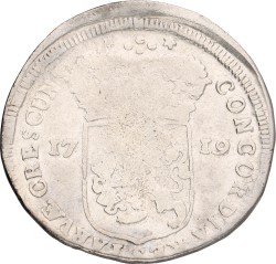 Halve Zilveren Dukaat - Excentrisch geslagen. Zeeland. 1719/1716. Fraai.