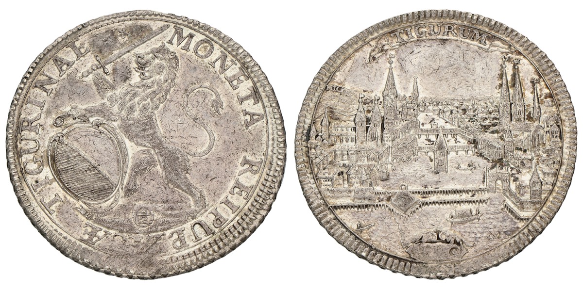 Switserland. Zurich. 1/2 Thaler. 1720. XF.