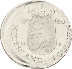 Gulden - Excentrisch geslagen. Beatrix. 1980. Prachtig.