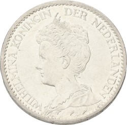 1 Gulden. Wilhelmina. 1911. Prachtig +.