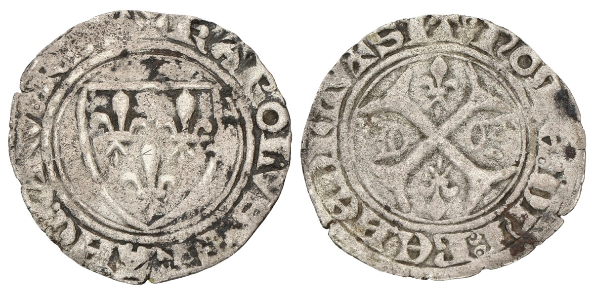 France. Charles VI the Mad. Blanc. ND (1380 - 1425). F.