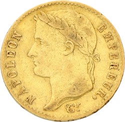 France. Paris. Napoleon Bonaparte. 20 Francs. 1815 A. VF.