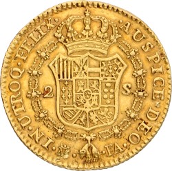 Mexico. Spanish Colony. Mexico City. Charles IIII. 2 Escudo. 1806. XF.