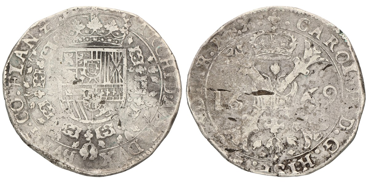 Patagon. Vlaanderen. Karel II. 1669. Zeer Fraai -.