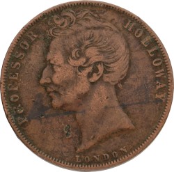 Australia. Professor Holloway Pills & Ointment. Penny Token. 1857. VF.