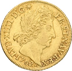 France. Bayonne. Louis XIV. 2 Louis D'or. 1702 L. XF.