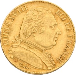 France - First Restoration. Louis XVIII. 20 Francs. 1815A. VF.