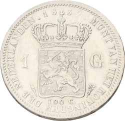 1 Gulden. Willem I. 1832. Zeer Fraai / Prachtig.