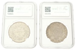 France. Lot (2) 5 Francs. 1873 A & 1870 BB. MS 62 & UNC details.