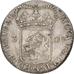 3 Gulden. Utrecht. 1795. Zeer Fraai.