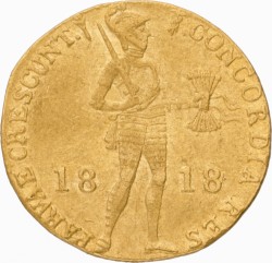 Gouden dukaat. Willem I. 1818. VF
