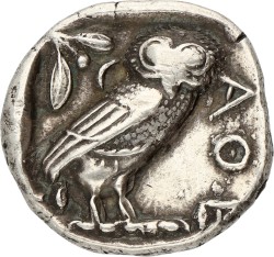 Athens. Tetradrachm. ND (455 - 449 BC). VF.