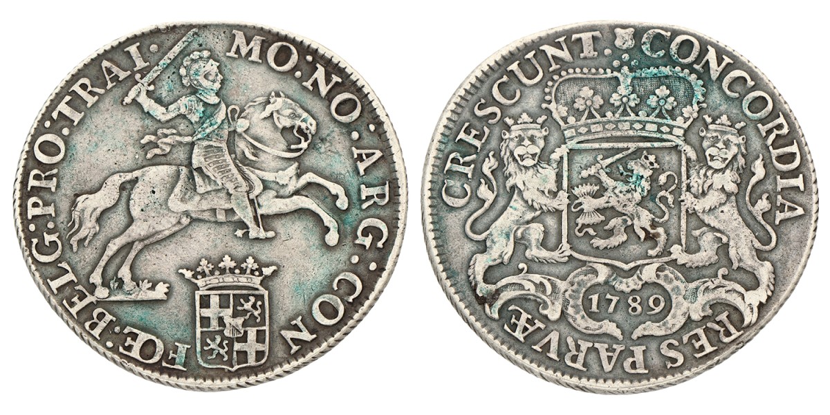 Dukaton of zilveren rijder. Utrecht. 1789. VF +