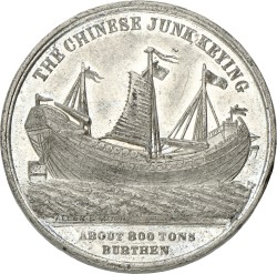 Great Britain. 1848. Medal by Thomas Halliday, "Voyage of the Junk Keying",.