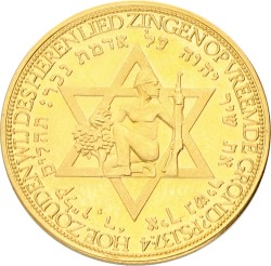 Nederland. 1967. Gouden penning Aanslag Moshe Dayan.