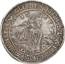 German States. Sachse-Altenburg. Johann Philip, Frederick (Friedrich, Johann Wilhelm & Friedrich Wilhelm II. Thaler. 1625. VF.