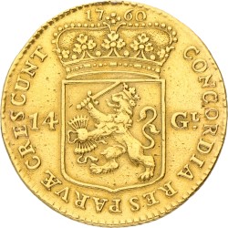 Gouden Rijder van 14 gulden. Utrecht. 1760. Zeer Fraai.