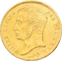 10 Gulden. Willem I. 1828 B. Zeer Fraai / Prachtig.