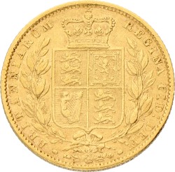 Great Britain. Victoria. Sovereign. 1869. VF +.