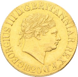 Great Britain. George III. Sovereign. 1820. XF -.