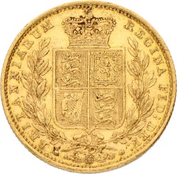 Great Britain. Victoria. Sovereign. 1848 - Large head. XF.