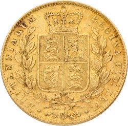 Great Britain. Victoria. Sovereign. 1847. XF.