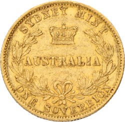 Australia. British colony. Sydney. Victoria. Sovereign. 1870. VF / XF.