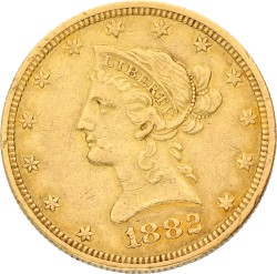 USA. New Orleans. 10 Dollars. 1882 O. VF +.