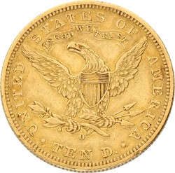 USA. New Orleans. 10 Dollars. 1882 O. VF +.