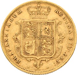 Great Britain. Victoria. ½ Sovereign. 1883. VF +.