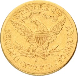 USA. San Fransico. 5 Dollars. 1887. VF.