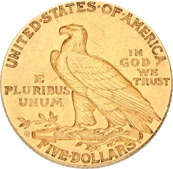 USA. Philadelphia. 5 Dollars. 1909. Aunc.