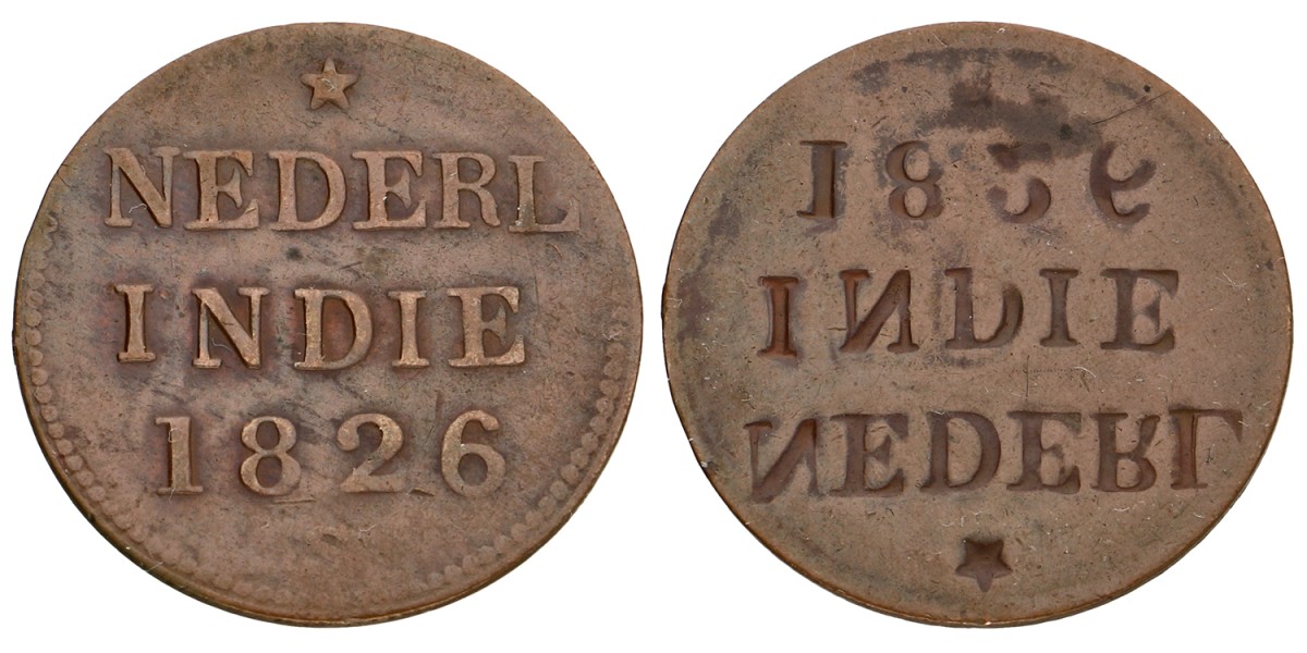 1 Duit - Incuus geslagen. Nederlands-Indië. 1826.