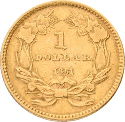 USA. 1 Dollar. 1861. XF +.