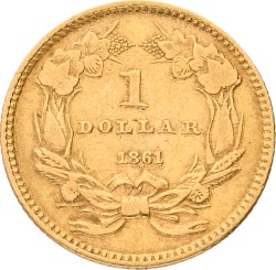 USA. 1 Dollar. 1861. XF +.