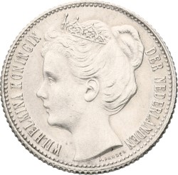 ½ Gulden. Wilhelmina. 1898. UNC.