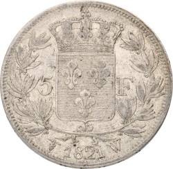 France. Lille. Louis XVIII. 5 Francs. 1821 W. VF / XF.