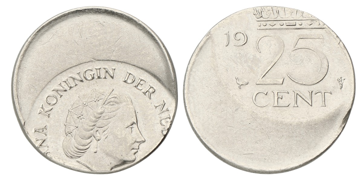Goudwisselkantoor auction: 25 Cent. Juliana. ZJ. XF
