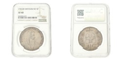 Switzerland. 5 Francs. 1922. XF 40.