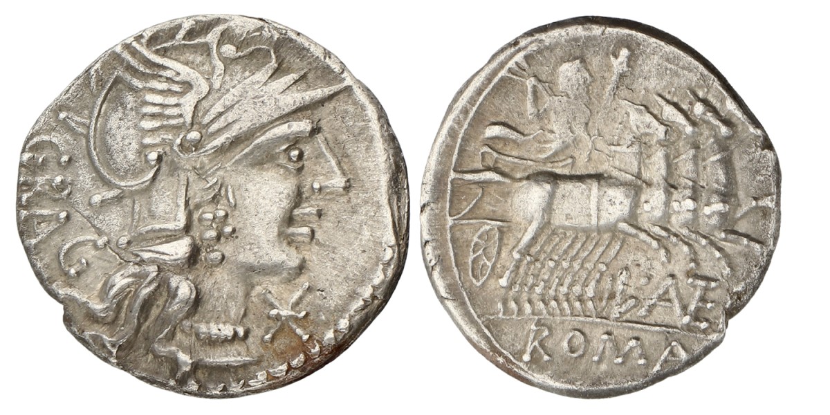 Roman Republic. L. Antestius Graculus. Denarius. ND (136 BC). XF.