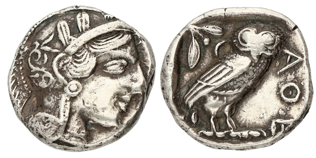 Athens. Tetradrachm. ND (455 - 449 BC). VF.