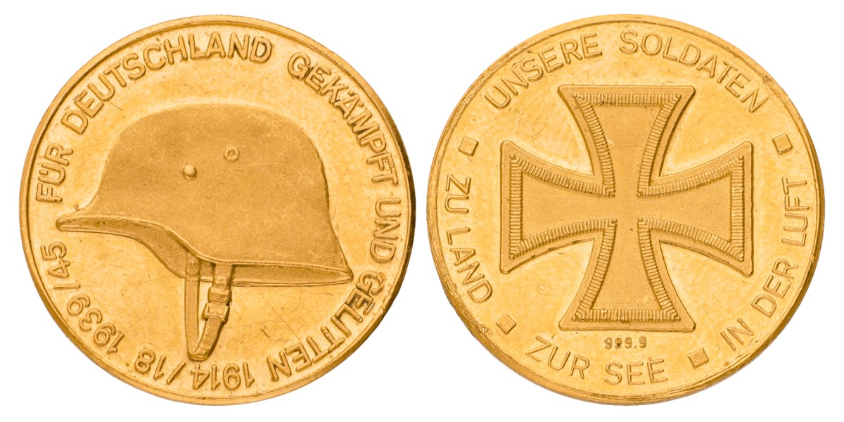 Germany. Für Deutschland gekämpft und gelitten 1914/18 1939/45 - In gold.