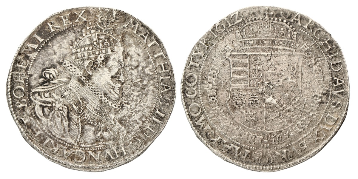 Hungary. Kremnica. Matthias II. Thaler. 1612. F.