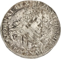 Hungary. Kremnica. Matthias II. Thaler. 1612. F.