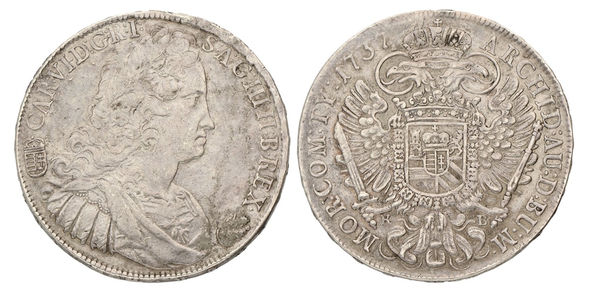 Hungary. Kremnica. Charles III. Thaler. 1737. VF