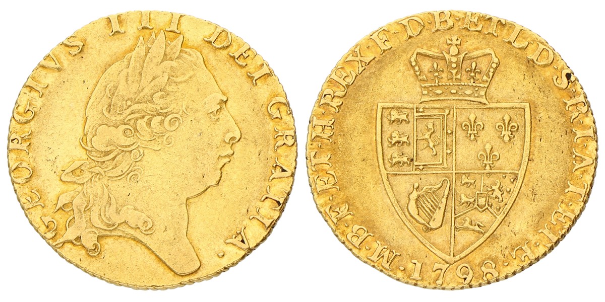 Great Britain. George III. Guinea. 1798. VF.