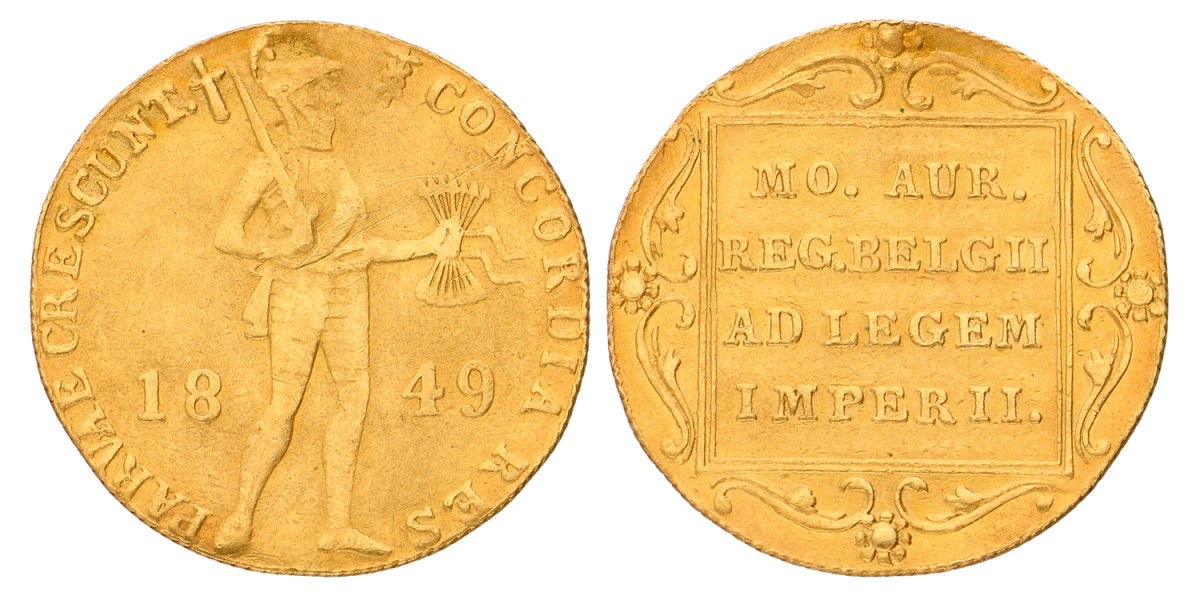 Gouden Dukaat. Willem III. 1849. VF +