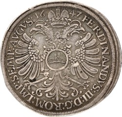 German states. Frankfurt. Reichsthaler. 1647. VF +.