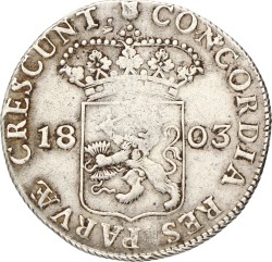 Zilveren Dukaat. Utrecht. 1803. VF