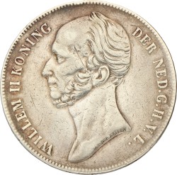 2½ Gulden. Willem II. 1842. Zeer Fraai +.